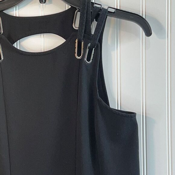 Free People Sleeveless Dress Women's XSmall Black Round Neck Open Back Classic - Picture 5 of 11